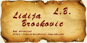 Lidija Brošković vizit kartica